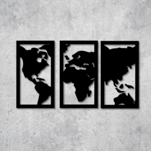 World Map 3 Panels