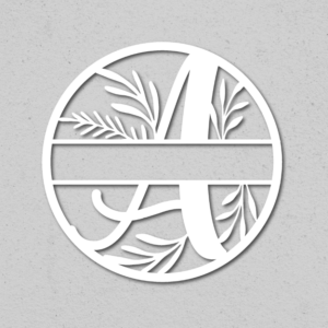 Floral Round - White Wood