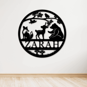 Woodland Animals Name Sign