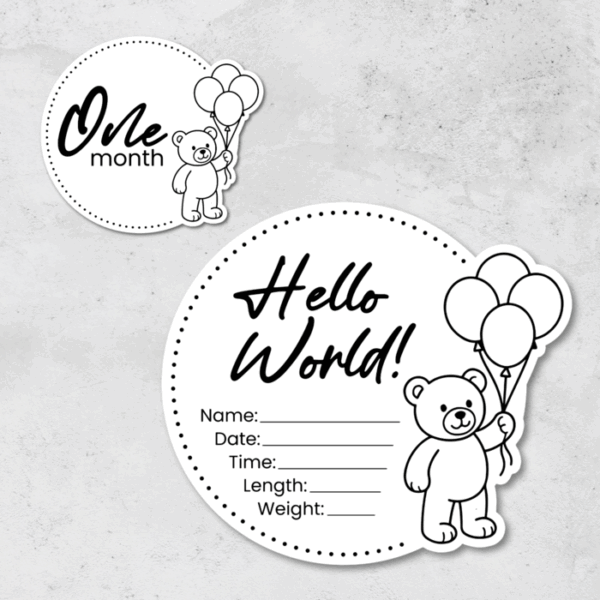 Bear Milestone Tags