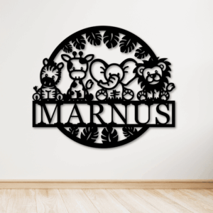 Safari Friends Name Sign