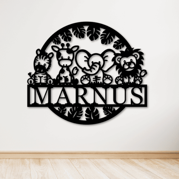 Safari Friends Name Sign