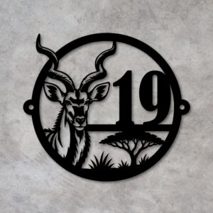 Kudu House Number Plaque
