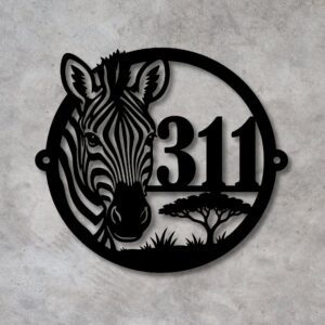 Zebra House Plaque Cut File