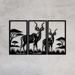 Kudu 3 Panels Laser Cut Design