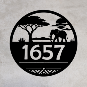 African Elephant House Number Cut File