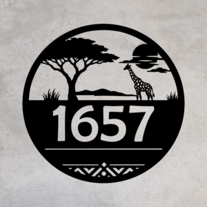African House Number Laser Cut