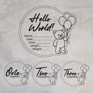 Baby Milestones Bear - Laser Cut Bundle